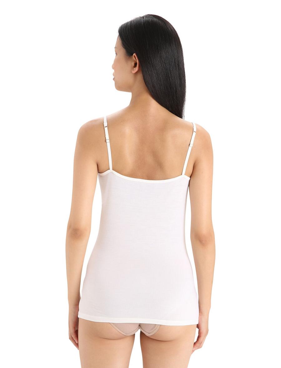 Women's Icebreaker Merino Siren Cami Singlet Underwear Snow | CA 1249GSOL